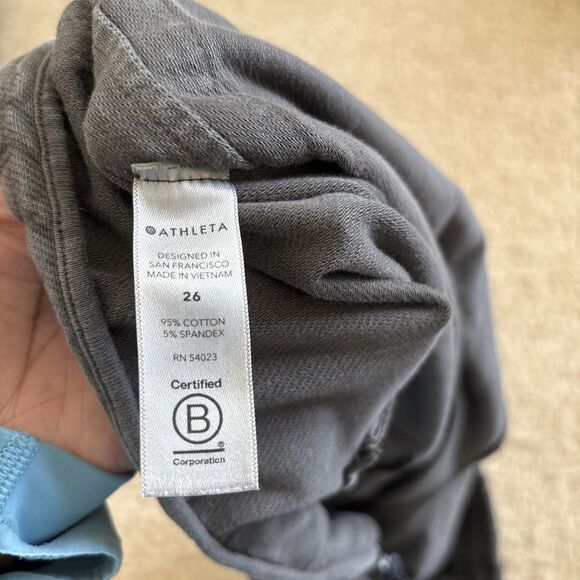 Athleta Farallon Jogger Pants Women’s 26 Gray Pull On Drawstring Pockets - Picture 9 of 9